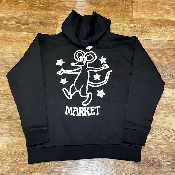 MARKET “Friends Don’t Snitch” Hoodie Black Sz Small - New Streetwear Sweatshirt - Picture 1 of 5